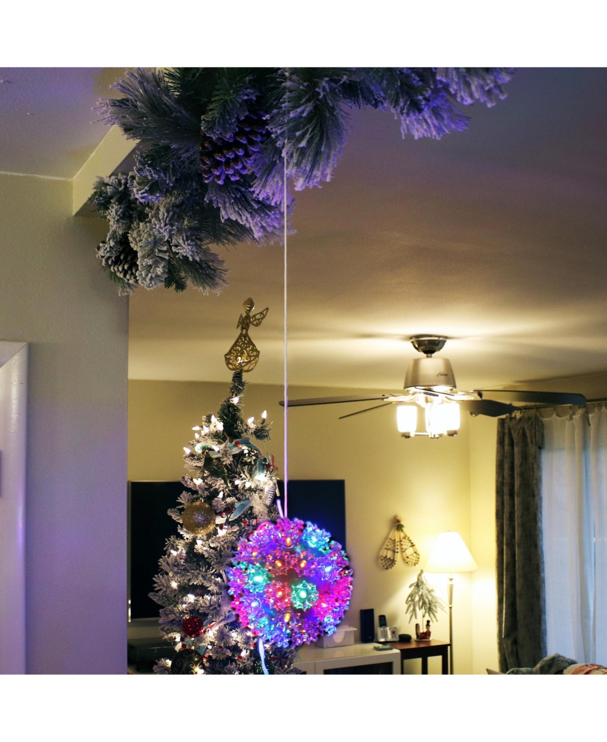 5" Electric Plug-In Indoor/Outdoor 50ct Led Lighted Ball Hanging Ornament