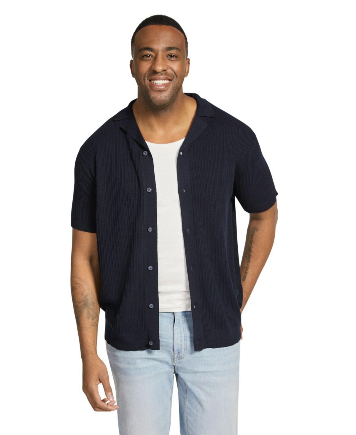 Men's Riviera Relaxed Fit Knit Shirt - Navy