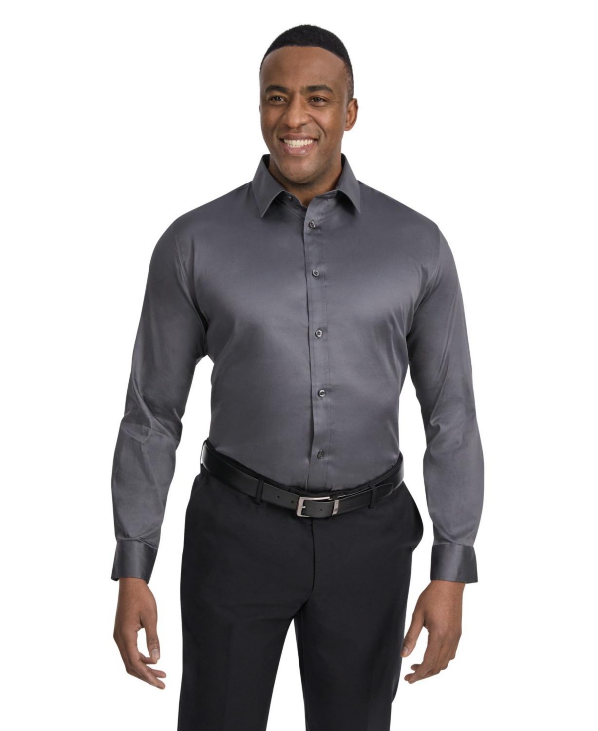 Big & Tall Bahamas Stretch Shirt - Graphite