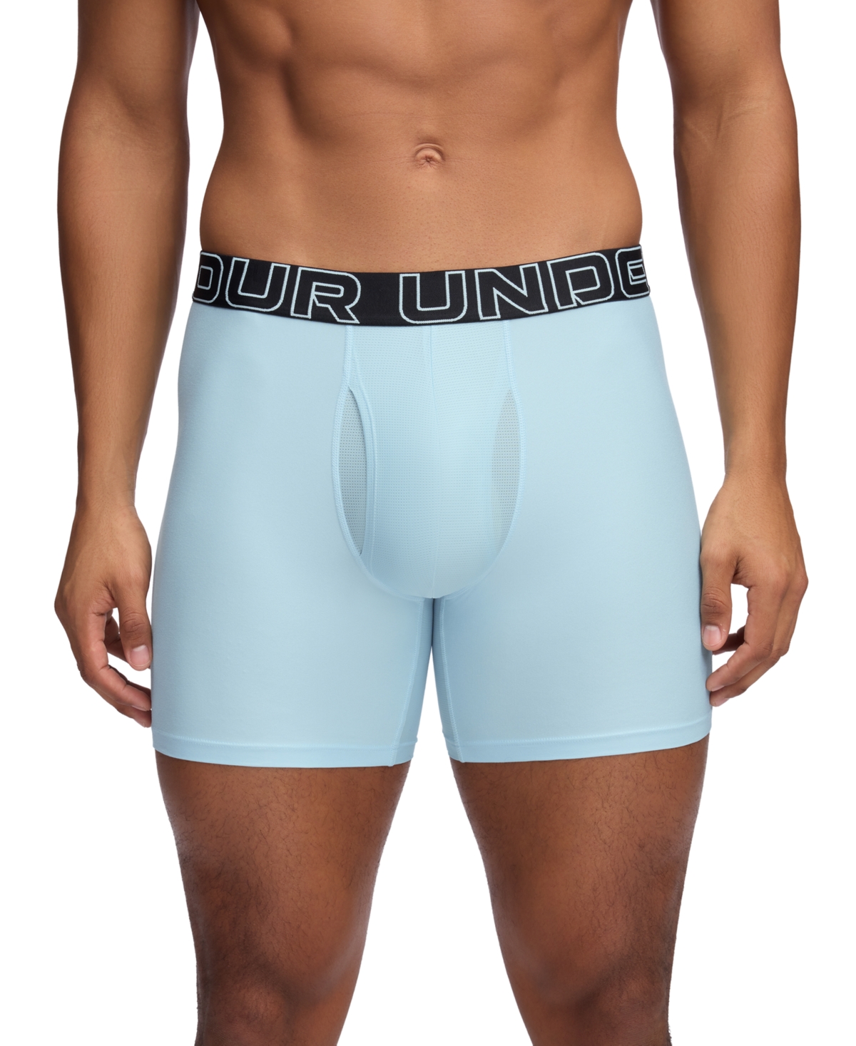 UNDER ARMOUR MEN'S 3-PACK PERFORMANCE TECH SOLID 6" BOXER BRIEFS 