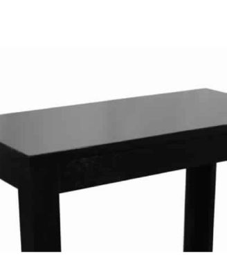 Wooden Chairside Table with Bottom Shelf and Block Legs Stylish and Functional Accent for Living Room or Bedroom