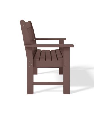 Outdoor 2-Person All-Weather HDPE Front Porch Garden Bench