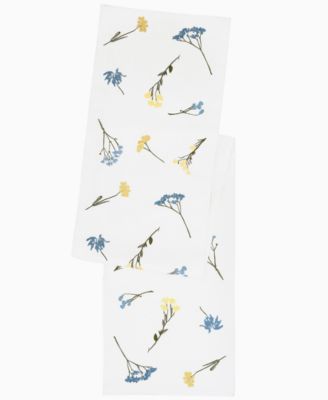 Lenox - Wildflowers All-Over Embroidered Runner, 14" x 90"