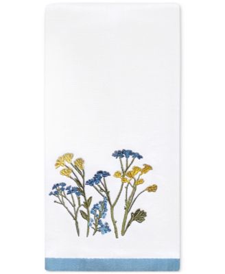Wildflowers Printed & Embroidered Kitchen Towels, Set of 2
