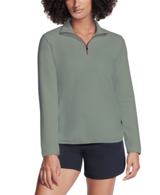 Skechers - Women's Ottoman-Rib Quarter-Zip Top