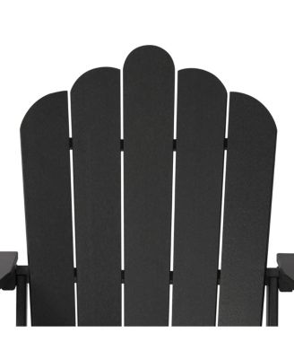 12-Piece HDPE Outdoor Patio Furniture Adirondack Chair Conversation Table Set