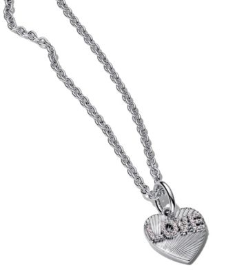 Sterling Silver Engravable Love Heart Necklace