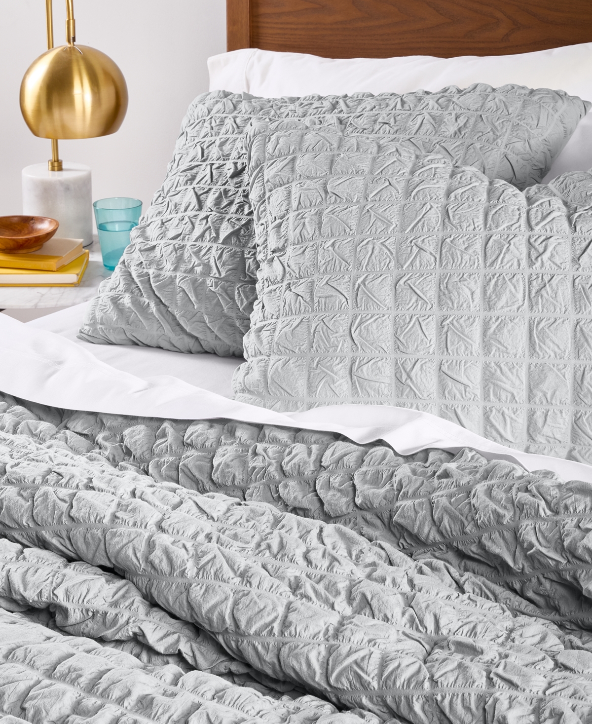 Arch Studio Seersucker 3-pc. Comforter Set, King, Exclusively At Macy's In Silver