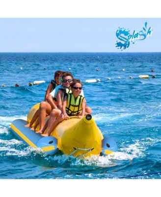 3-Person Inflatable Banana Boat, With Foot Pump & Repair Kit