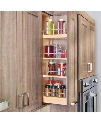 9.5" Pullout Kitchen Wall Cabinet Organizer Soft-close, 448-BBSCWC-9C
