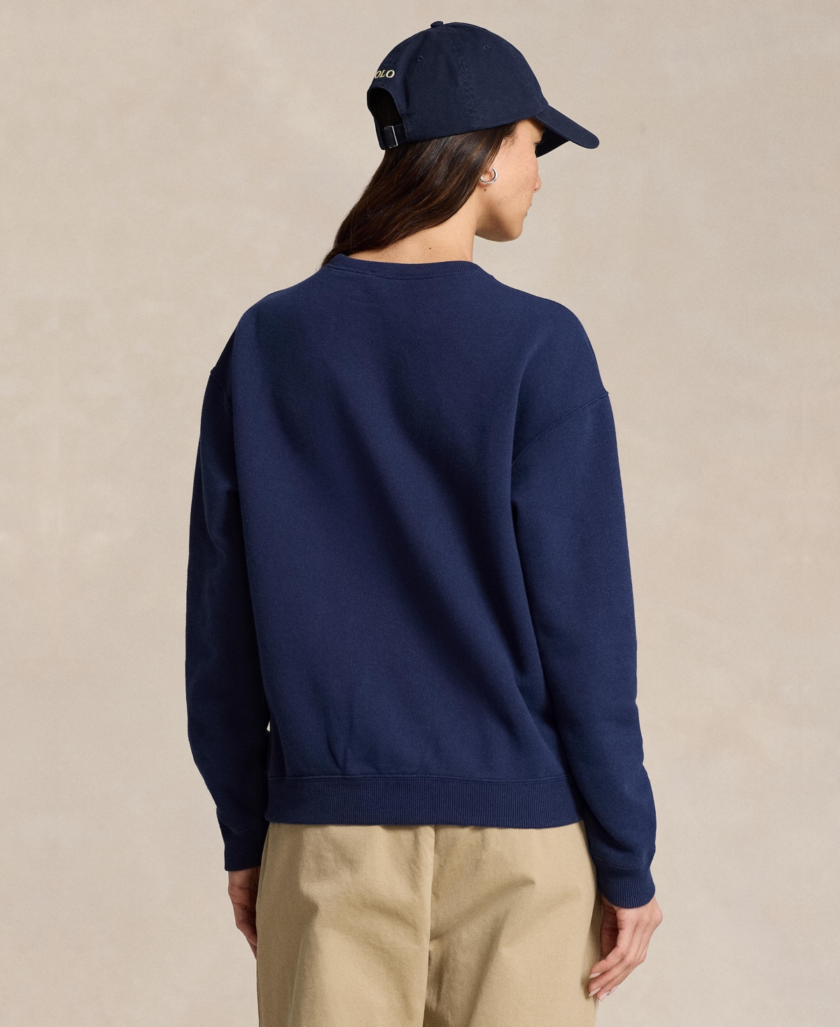 Shop Polo Ralph Lauren Women's Fleece Crewneck Sweatshirt In Cruise Navy