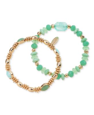 Style & Co - 2-Pc. Beaded Gold-Tone Stretch Bracelets