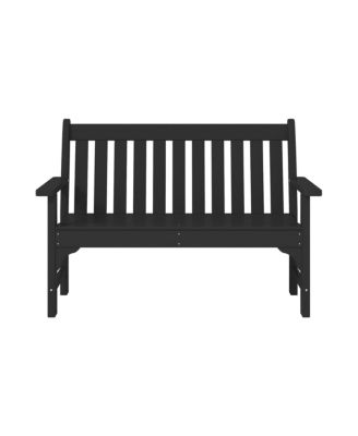 3-Piece HDPE Outdoor Patio Furniture Couch and Coffee Table Set