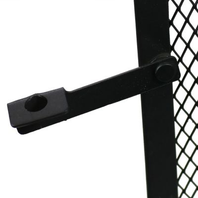 Outdoor Backyard Patio Steel 360-Degree View Wood-Burning Fire Pit Chiminea with Wood Grate and Poker - 57" - Black