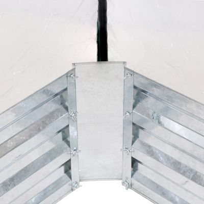 Steel Raised Garden Bed with PVC Greenhouse Cover - Clear