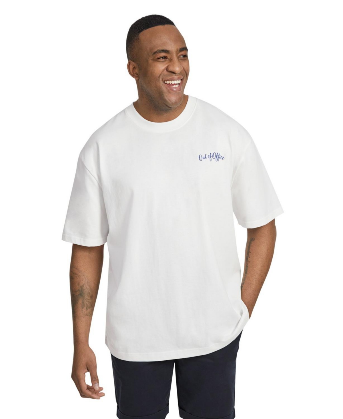 Big & Tall Vacation Club Relaxed Fit Tee - White