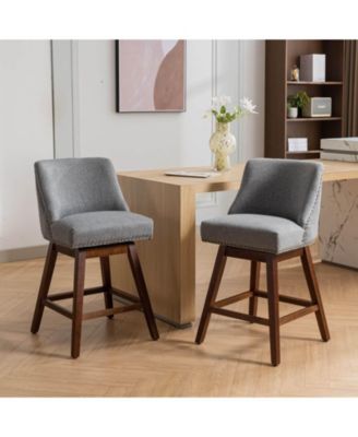 Set of 2 Swivel Counter Height Stools