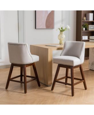 Set of 2 Swivel Counter Height Stools