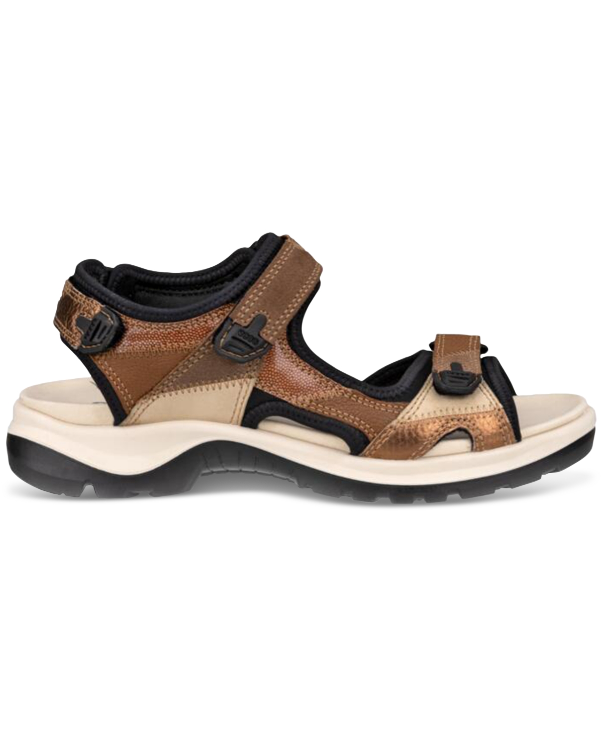 Shop Ecco Women's Yucatan Patchwork Sandals In Cashmere