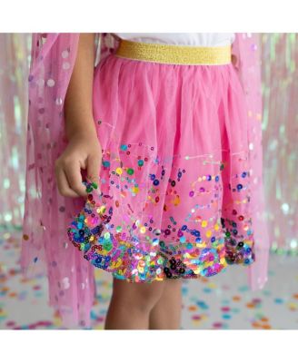 Little and Big Girls Raspberry Confetti Tutu Skirt