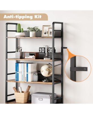 Industrial Bookshelf with Storage