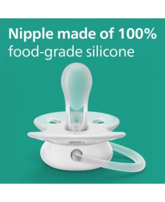 Ultra Soft Pacifier 0-6m, lychee elephant / lilac palms, 8 pack