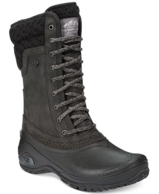 north face black snow boots