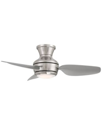 36" Whirl Modern Indoor Outdoor Ceiling Fan 3 Blade LED Light Remote Control Brushed Nickel Finish Bedroom Patio Hugger