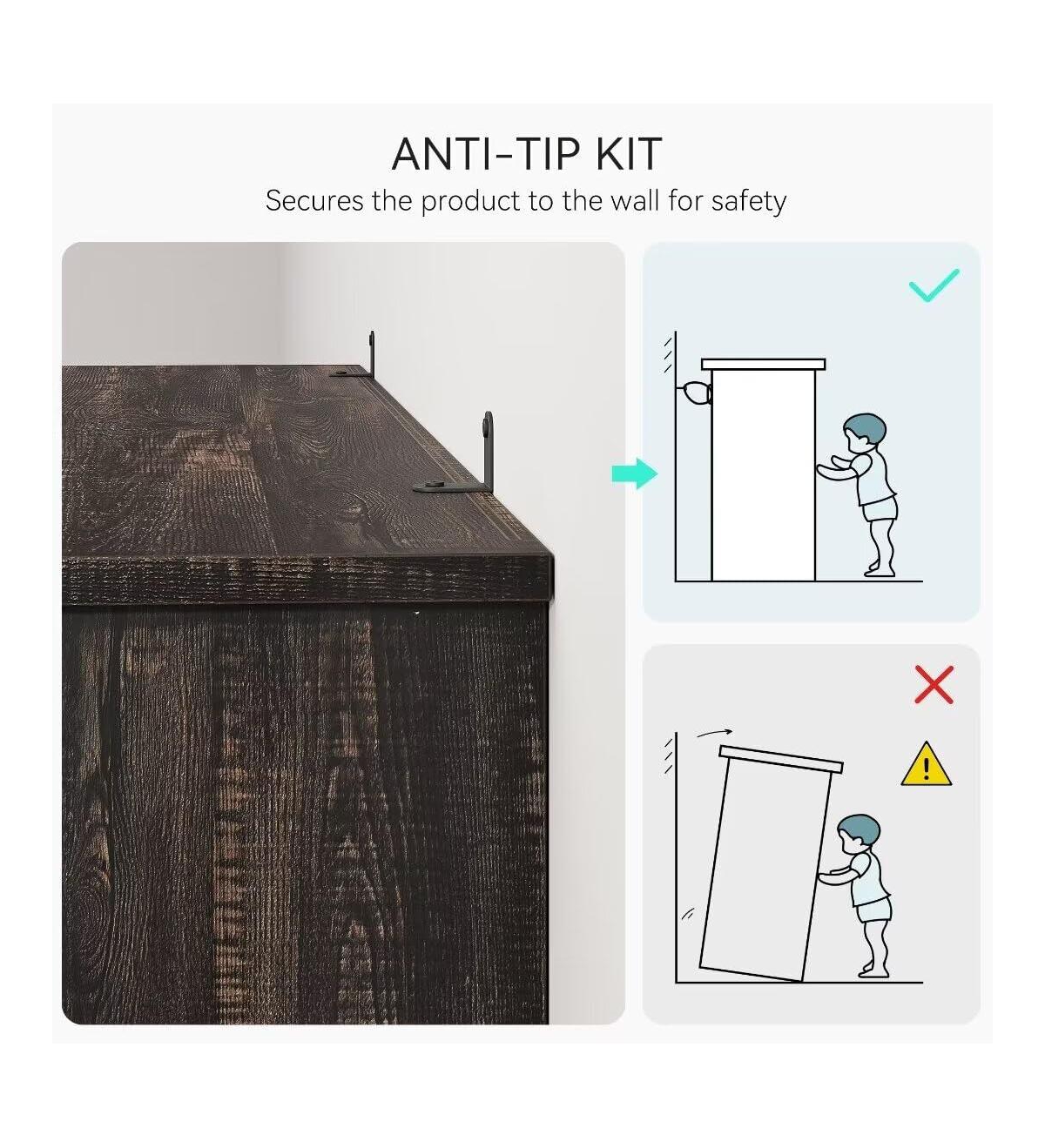 gaomon Farmhouse Book Shelf with Storage