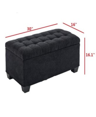 Storage Ottoman Bench with Metal Frame, Versatile Shoe Bench for Bedroom, Entryway, Living Room-The Pop Home