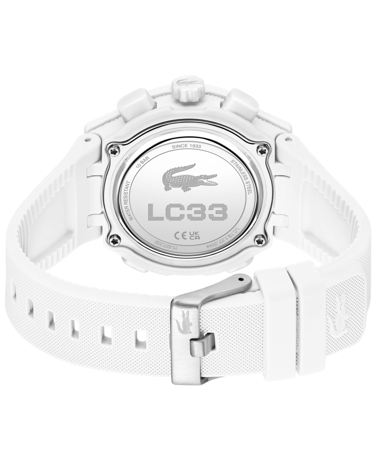 Женские часы Lacoste LC33 White Silicone Strap Watch, 40mm — фото 3