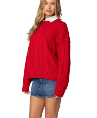Womens Acacia Oversized Cable Knit Sweater
