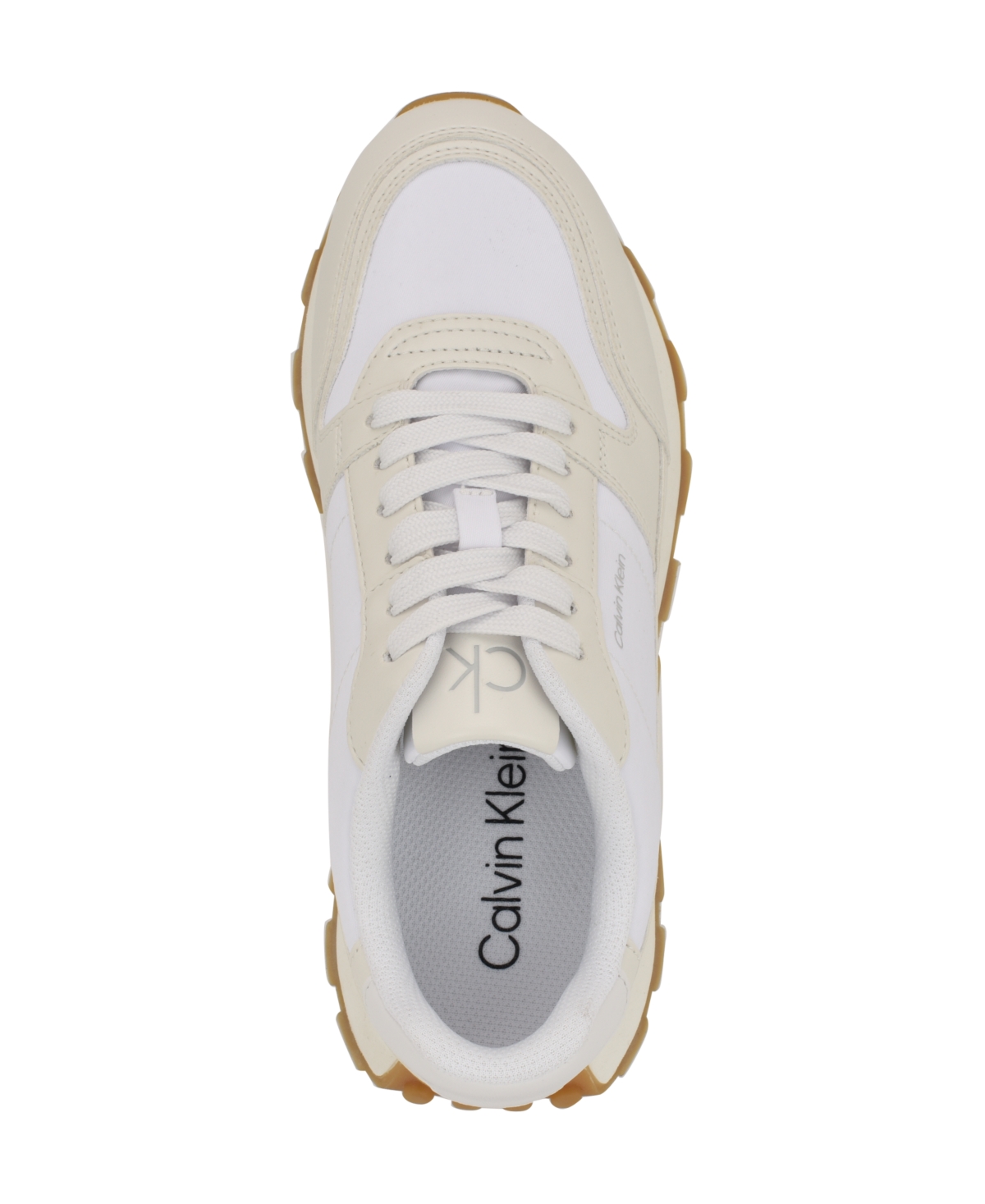 Calvin Klein Women's Tulay Casual Round Toe Sneakers In White,beige