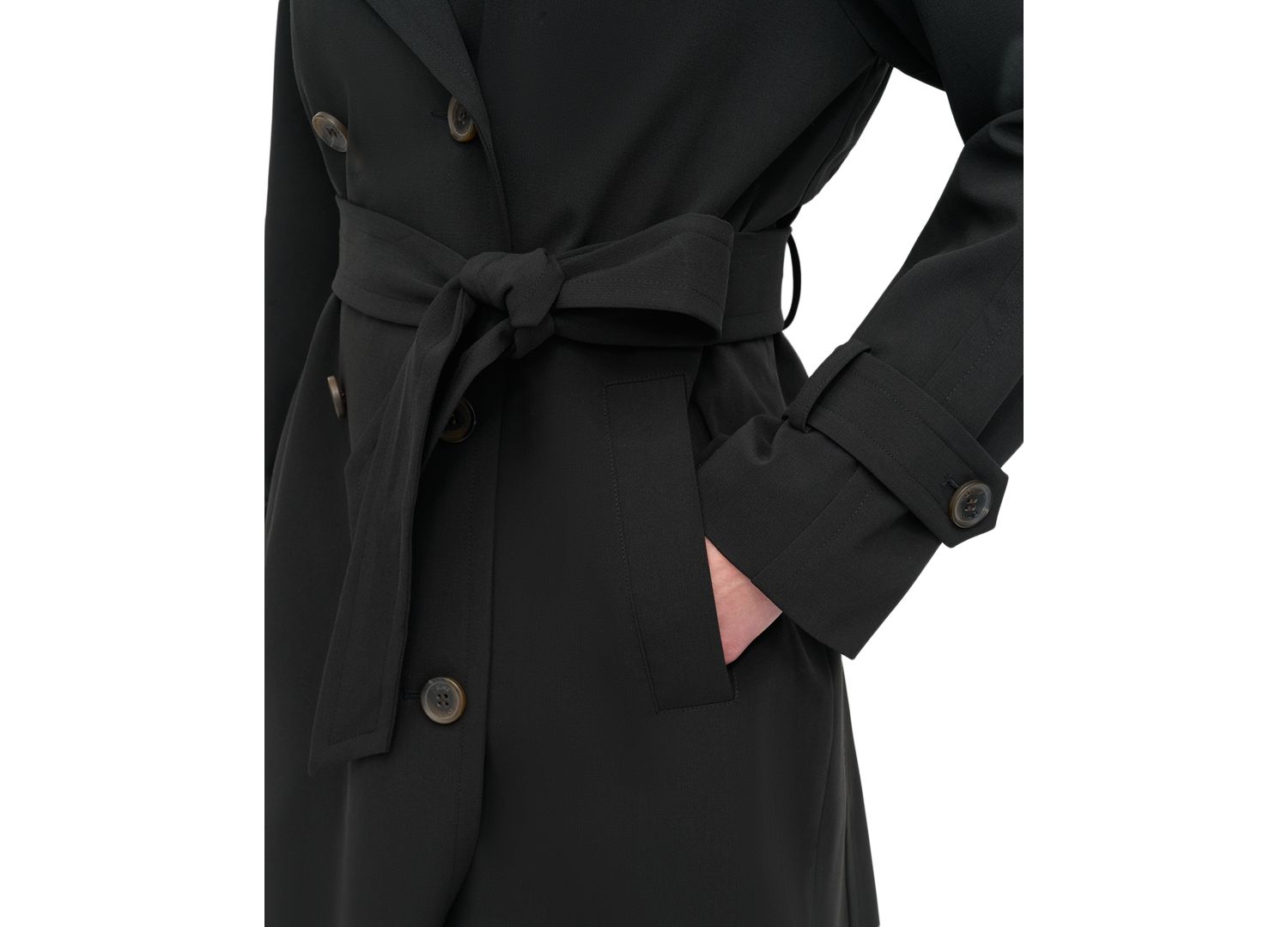 Women's Belted Double-Breasted Trench Coat