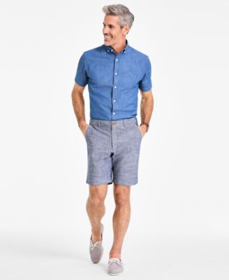 Club Room - Men's 9" Stretch Chambray Shorts