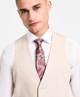 Men's Slim-Fit Linen Suit Vest, Exclusively at Macy's