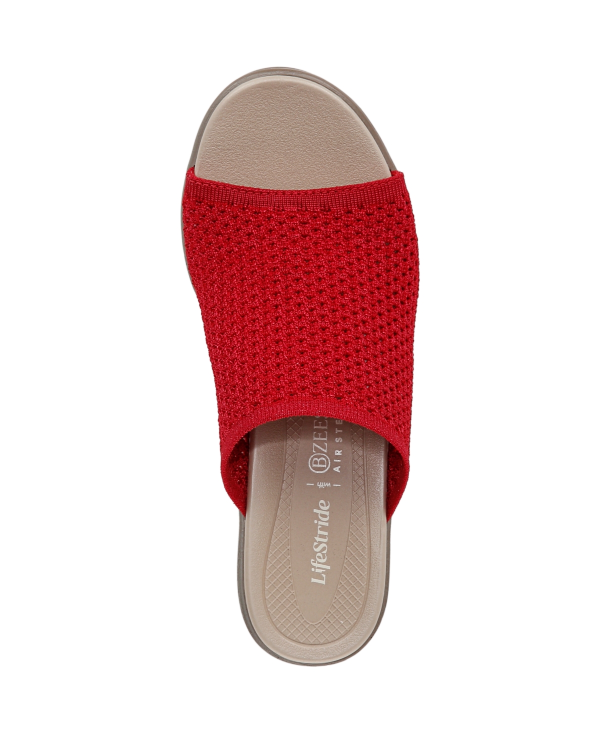 Bzees Ella Block Heel Sandal In Fire Red Fabric