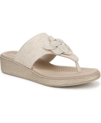 LifeStride - Women's Bloom Washable Thong Slip On Wedge Sandals