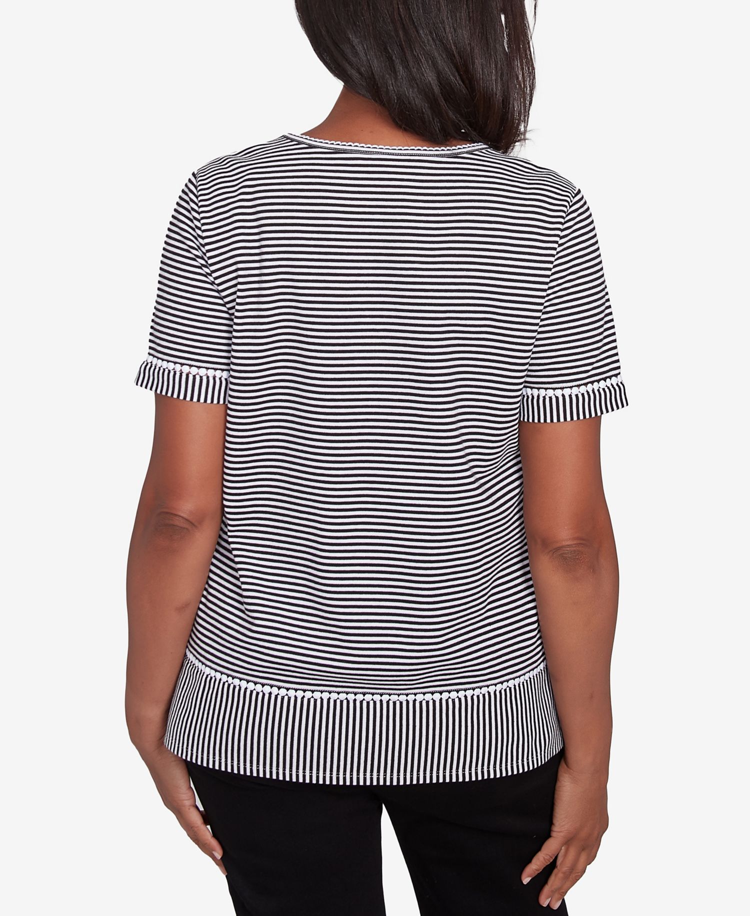 Women's Classic Crewneck Parrot Striped Top