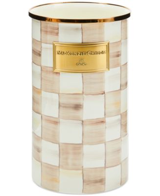 Mackenzie-Childs Mocha Check Utensil Holder - Macy's
