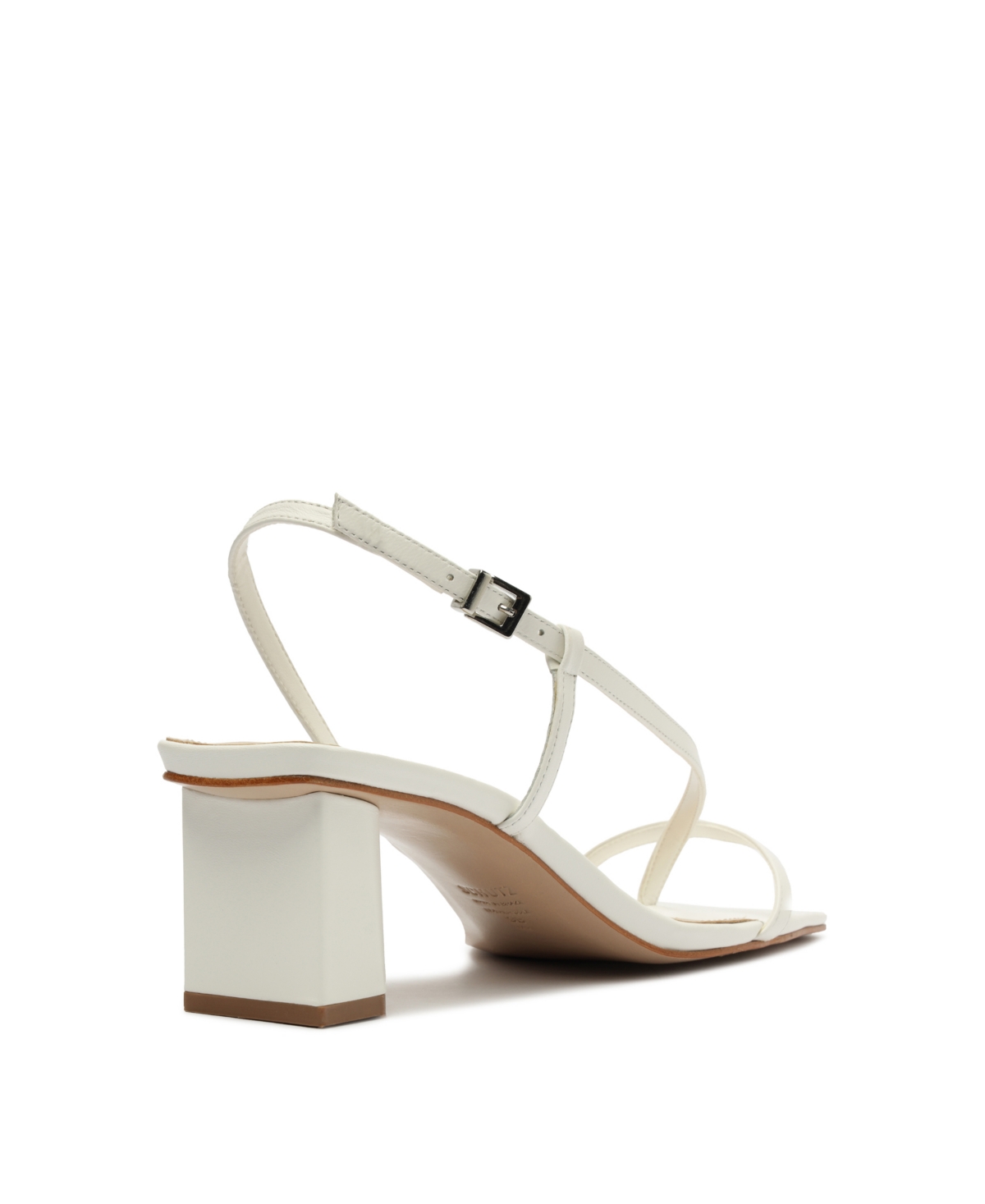 Shop Schutz Women's Heloise Mid Block Heel Dress Sandals In White
