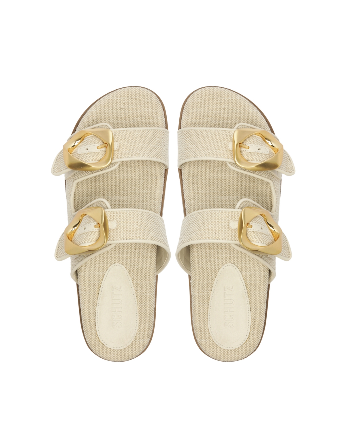 Shop Schutz Women's Olga Sporty Round Toe Flat Sandals In Beige