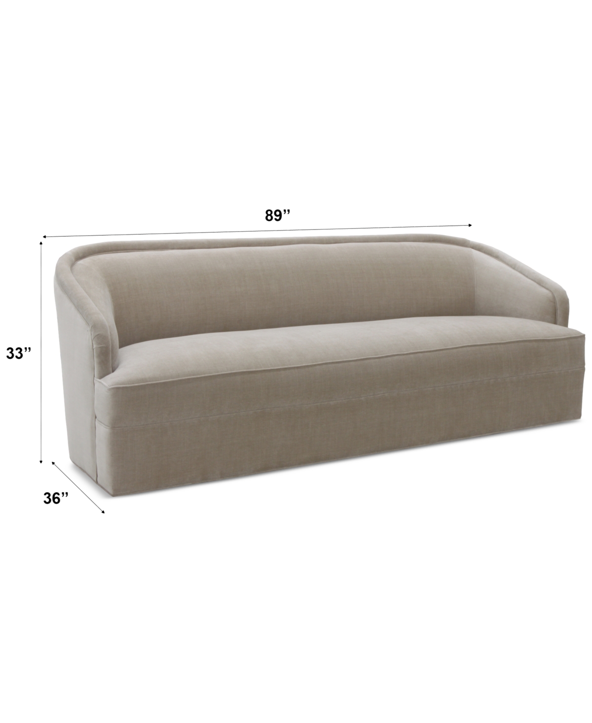 Macy's Lelina Fabric Sofa, Exclusively At  In Biscotti