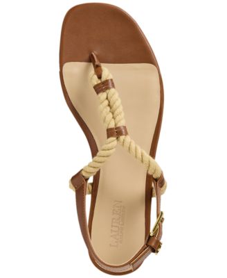 Lauren Ralph Lauren Women's Everly Thong Flat Sandals - Macy's