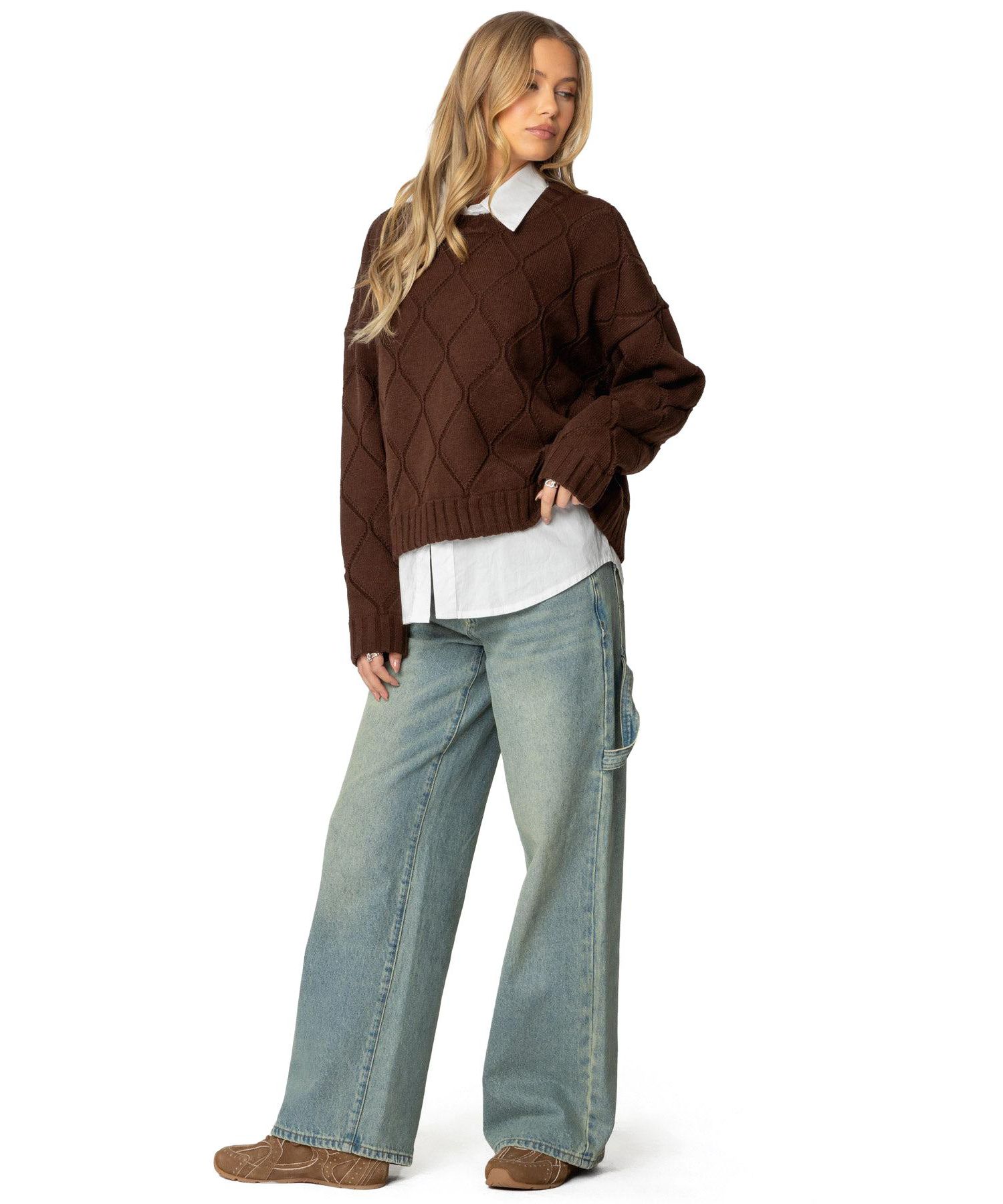 Women's Cass Oversized Textured Knit Sweater