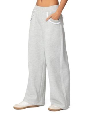 Womens Ashtin Ruffle Trim Sweatpants