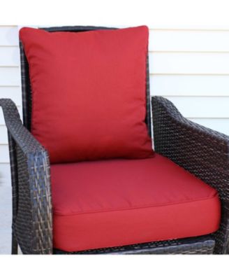 Indoor/Outdoor Olefin Replacement Deep Back and Seat Cushion Set for Patio Chair - 2pc