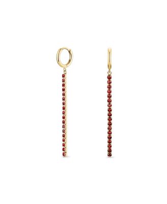 Tennis Earrings In Plated Stainless Steel