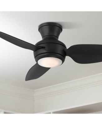 36" Whirl Modern Indoor Outdoor Ceiling Fan 3 Blade LED Light Remote Control Matte Black Finish Bedroom Patio Hugger