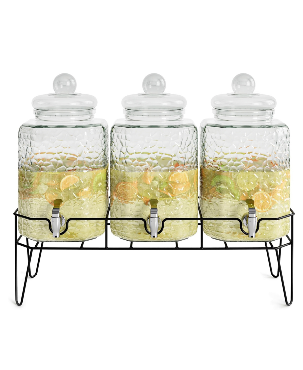 Jay Imports Hamburg Triple Dispenser With Stand, Set Of 3 In No Color